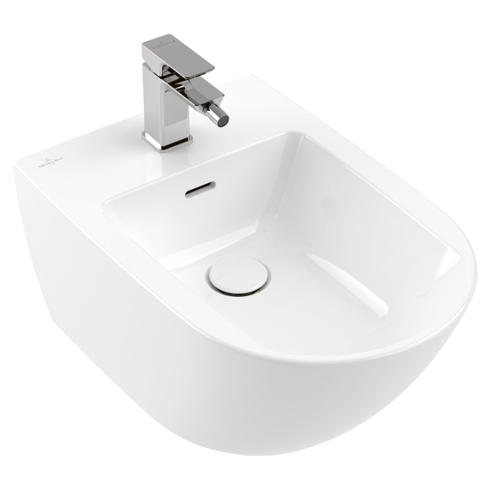Villeroy & Boch Subway 3.0 Wall Hung Bidet 1 Taphole Ceramic Plus - 447000R1