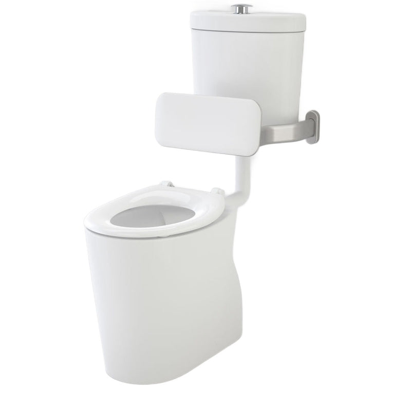 Caroma Care 610 Cleanflush Connector Suite with Backrest and Caravelle Single Flap Seat