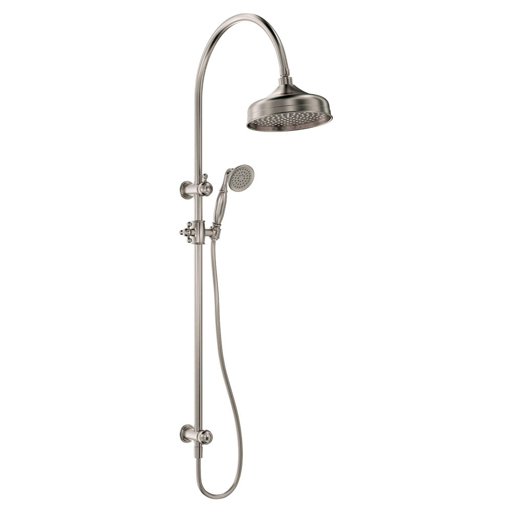 Fienza Lillian Twin Shower - Brushed Nickel - 455114BN