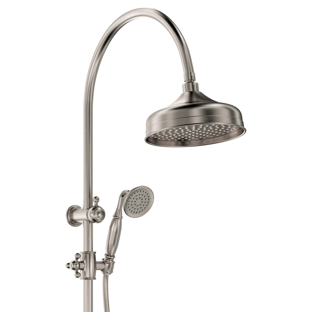 Fienza Lillian Twin Shower - Brushed Nickel - 455114BN