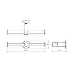 Bathe Bathroom Butler 4600 Premium Series Paper Holder - Double - Specs