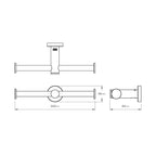 Bathe Bathroom Butler 4600 Premium Series Paper Holder - Double - Specs