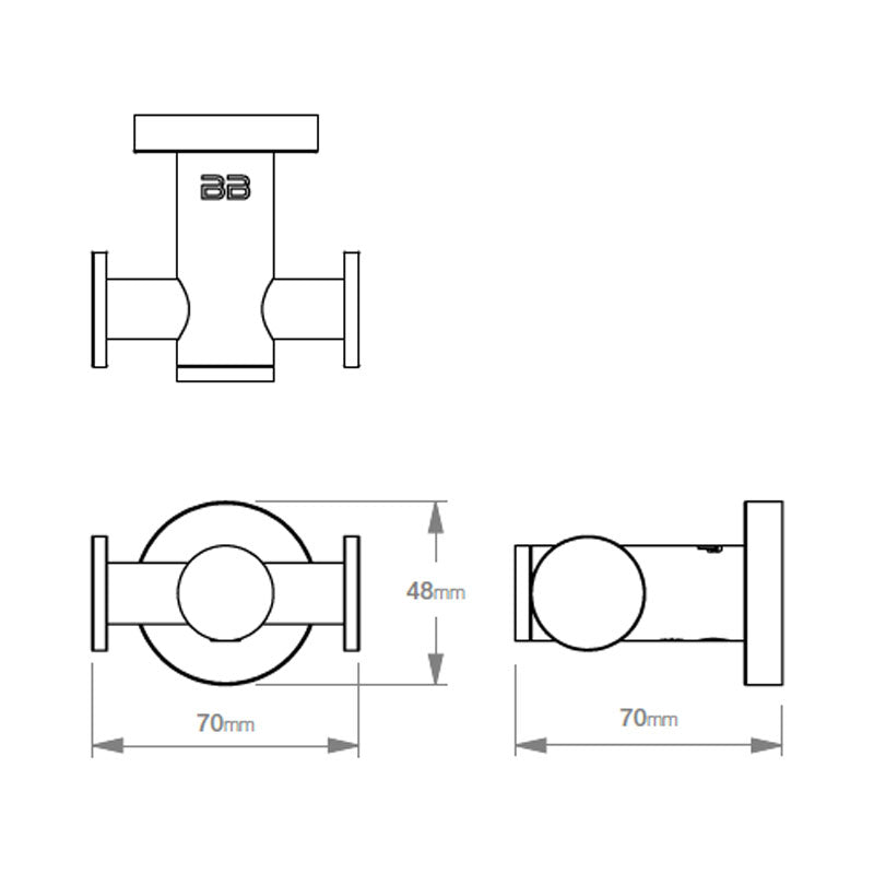 Bathe Bathroom Butler 4600 Premium Series Robe Hook Double Brushed