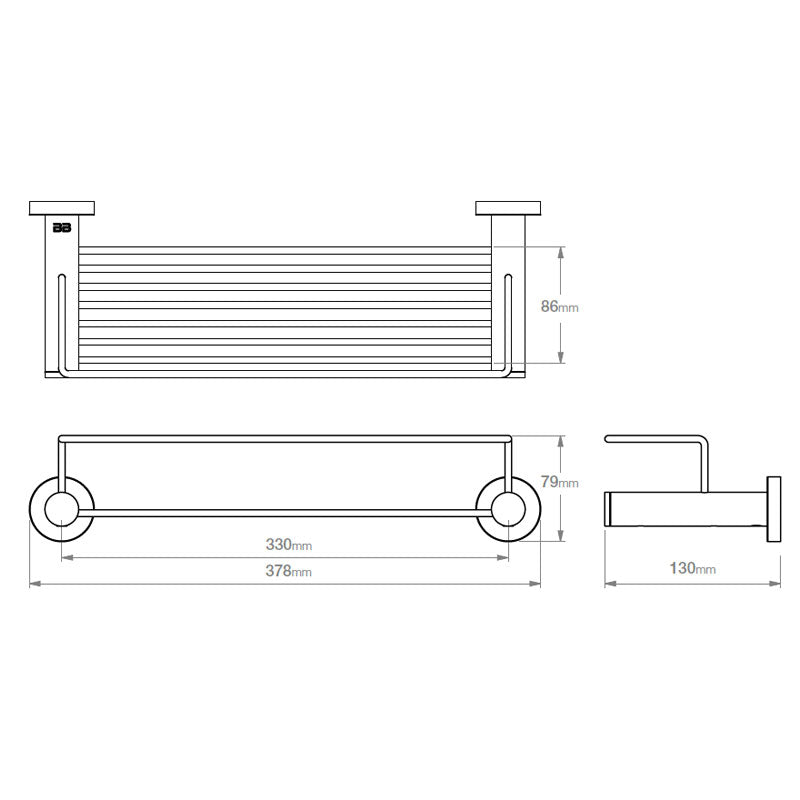 Bathe Bathroom Butler 4600 Premium Series Shower Rack 330mm - Specs
