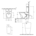 Villeroy & Boch O.Novo Style Directflush S or P-Trap BTW Toilet Suite - Back Entry - 4625R101L4DB