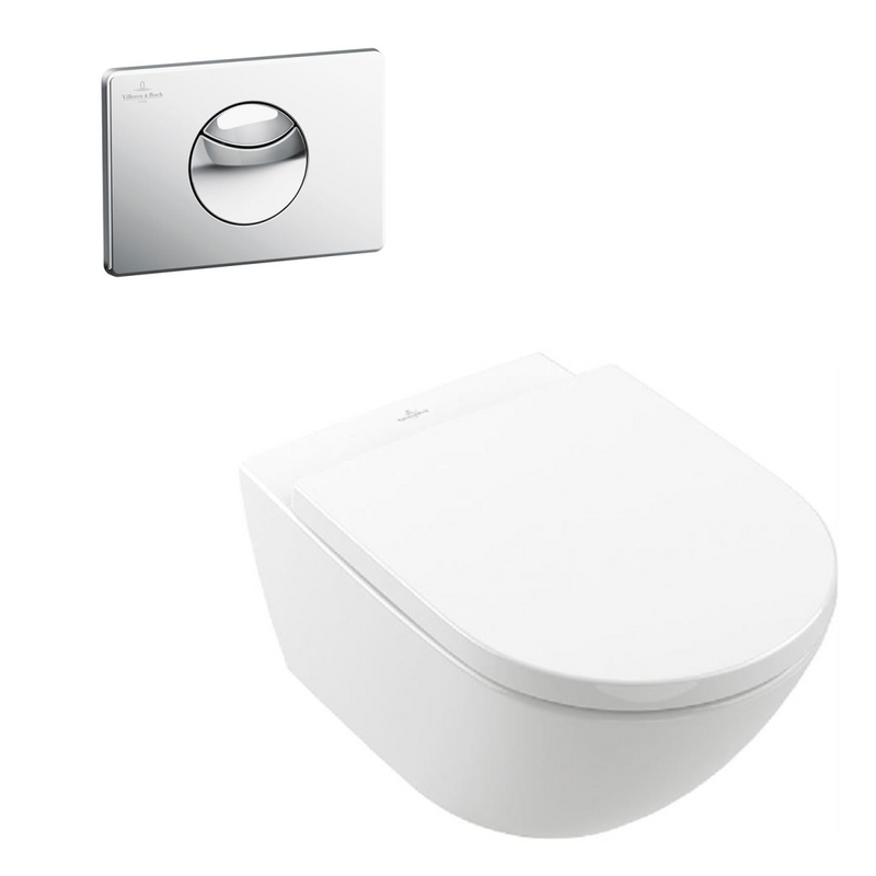 Villeroy & Boch Subway 3.0 Wall Hung Ceramic Plus Toilet incl/VB Cistern Package
