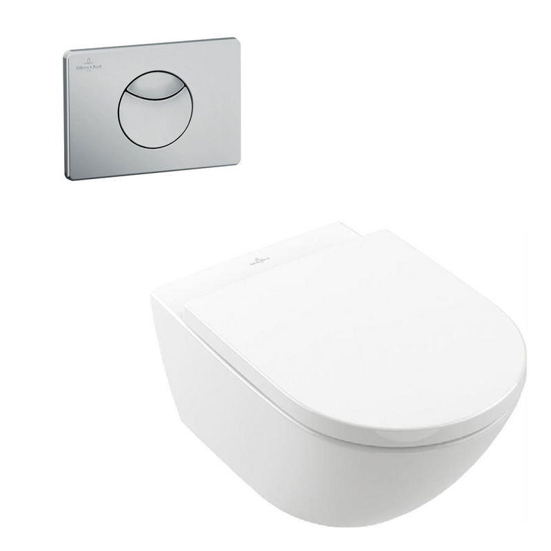 Villeroy & Boch Subway 3.0 Wall Hung Ceramic Plus Toilet incl/VB Cistern Package