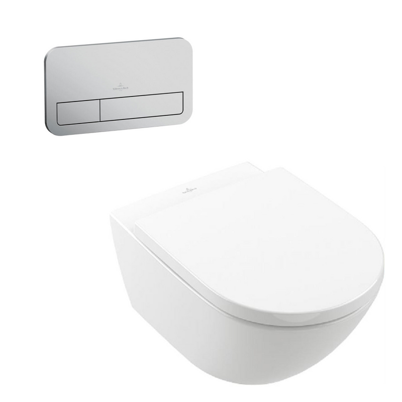 Villeroy & Boch Subway 3.0 Wall Hung Ceramic Plus Toilet incl/VB Cistern Package