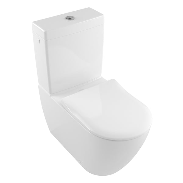 Villeroy & Boch Subway 3.0 TwistFlush Ceramic Plus S or P-Trap Slim Seat BTW Toilet Suite - Back Entry