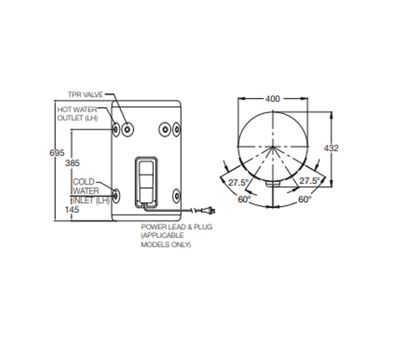 Rheem 50L Stellar SS Electric Storage Water Heater