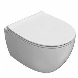 Globo 4All Compact SENZABRIDA® Wall Hung Pan & Soft Close Seat - Gloss White - 4ALLCOWHW