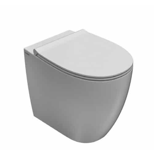 Globo 4All SENZABRIDA® Floor Standing Toilet Pan & Soft Close Seat - Gloss White - 4ALLFMW