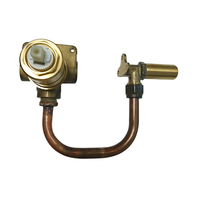 Hansa Twist Loop Wall Mounted Basin-Bath Mixer - Chrome - A49773165XB + 50500100BR