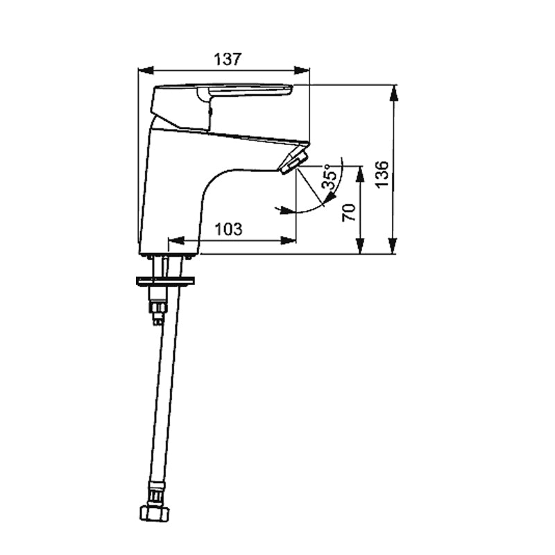 Hansa Polo Neu Basin Mixer Specification