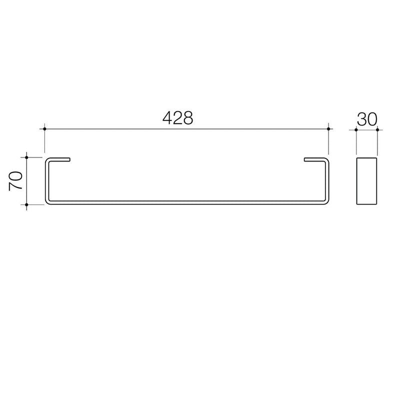 Caroma Urbane II Hand Wall Basin Integrated Rail | Specifications 