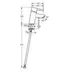 Hansa Vantis Pin Green Basin Mixer Specification