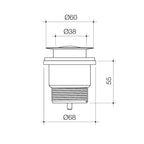 Caroma Urbane II Bath Pop-Up Plug & Waste | Specifications