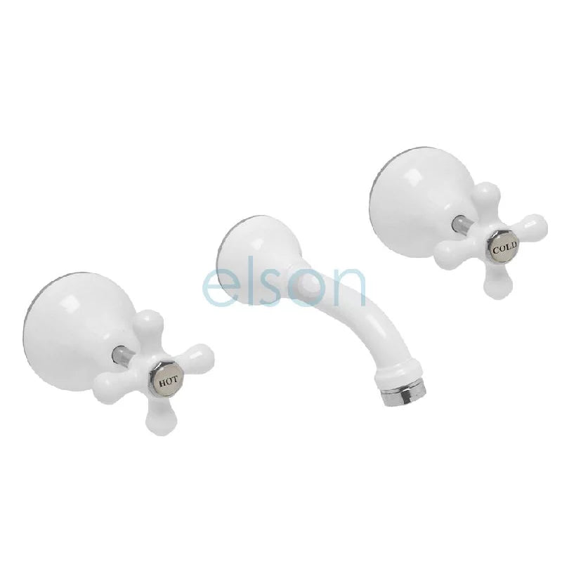 Elson Esperance Bath Set - White and Chrome