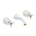Elson Esperance Bath Set - White and Gold Trim