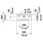 D-Code Handrinse Basin 500 x 220mm (1TH)