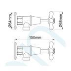 Elson Esperance Washing Machine Taps Pair - Specification