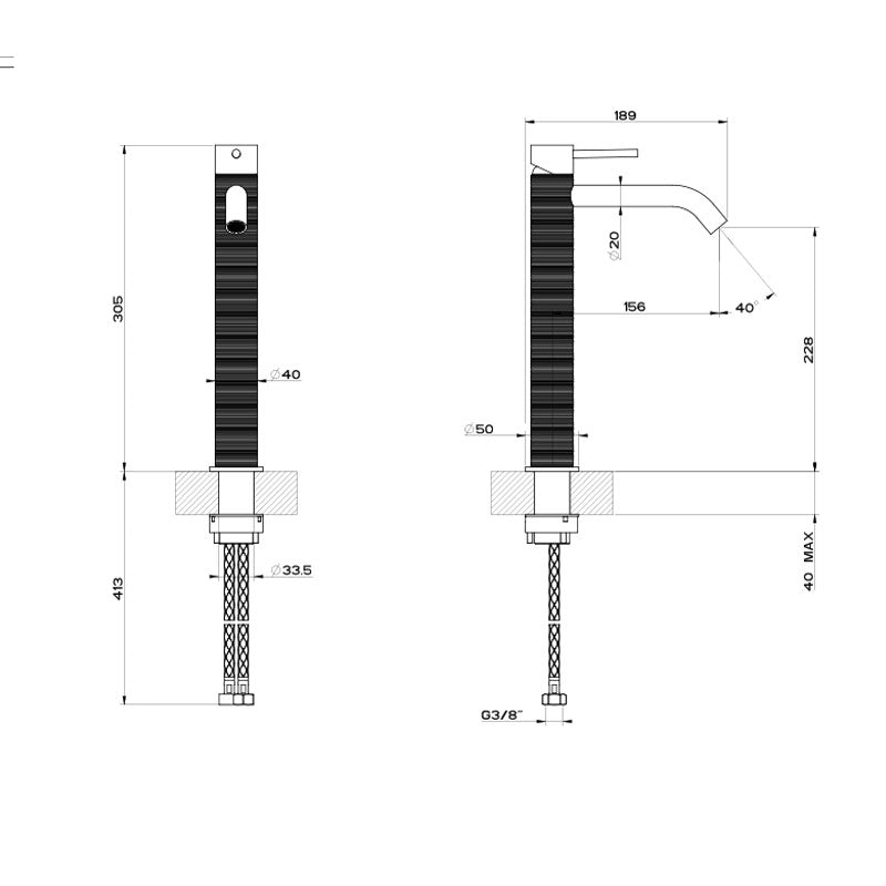 Gessi 316 Trame High Basin Mixer