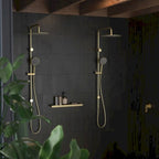 Caroma Urbane II Rail Shower with 300mm Overhead - Brushed Brass lifestyle