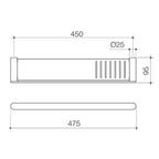 Caroma Urbane II Bathroom Shelf - Chrome - 99619C