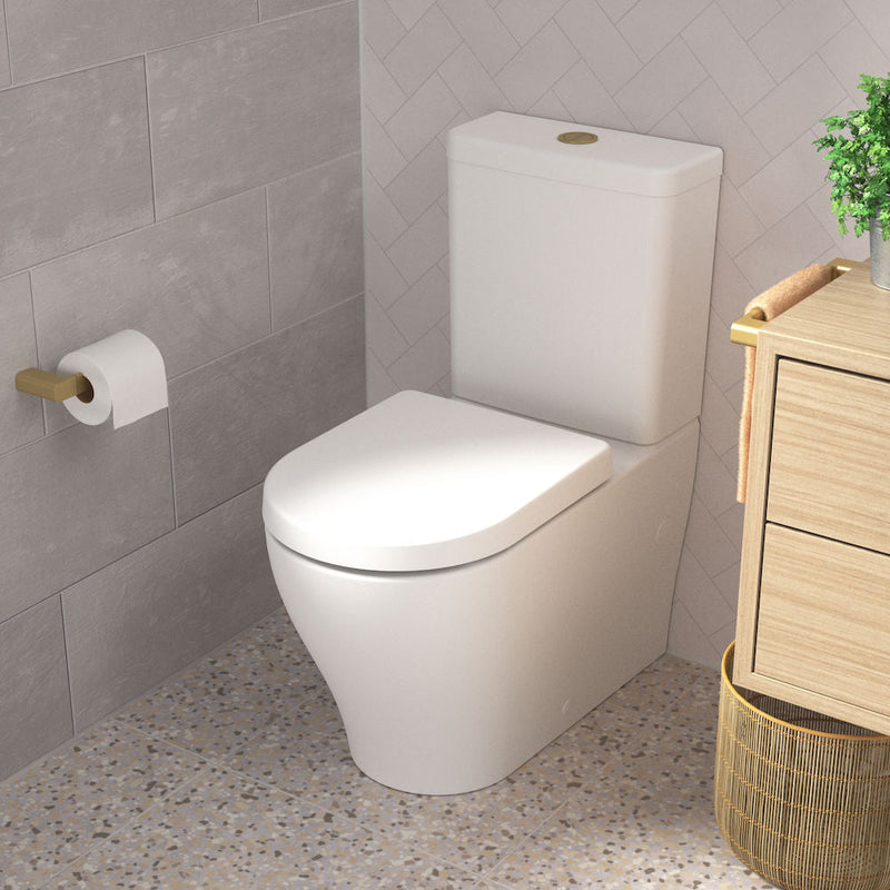 Caroma Luna Toilet Roll Holder - Brushed Brass