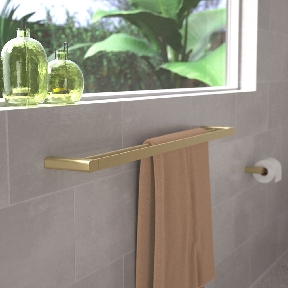 Caroma Luna Double Towel Rail 930mm - Brushed Brass - 99615BB