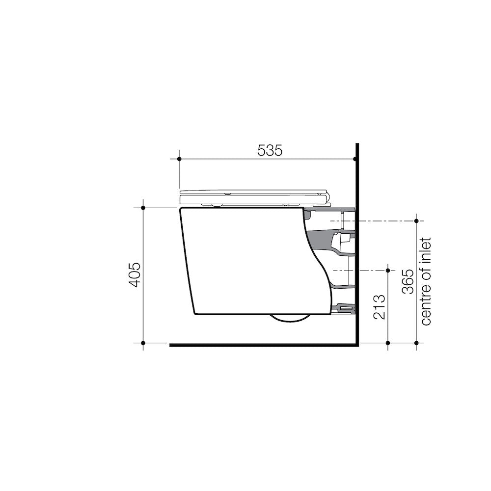 Caroma Liano Cleanflush® Wall Hung Pan Only (with GermGard®) - 815321W