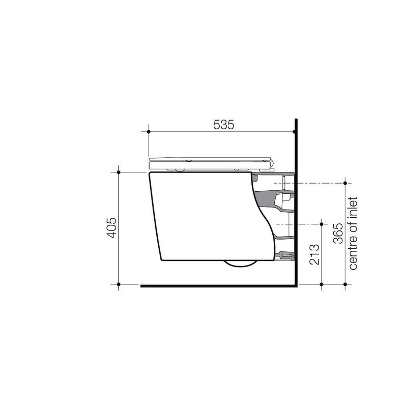 Caroma Liano Cleanflush® Wall Hung Pan Only (with GermGard®)