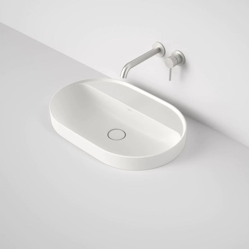 Caroma Liano II 600mm Pill Inset Basin w/Tap Landing - Matte White