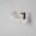 Caroma Liano II Hand Wall Basin - 1 Tap Hole - Speckled - Gloss White - 853010MS