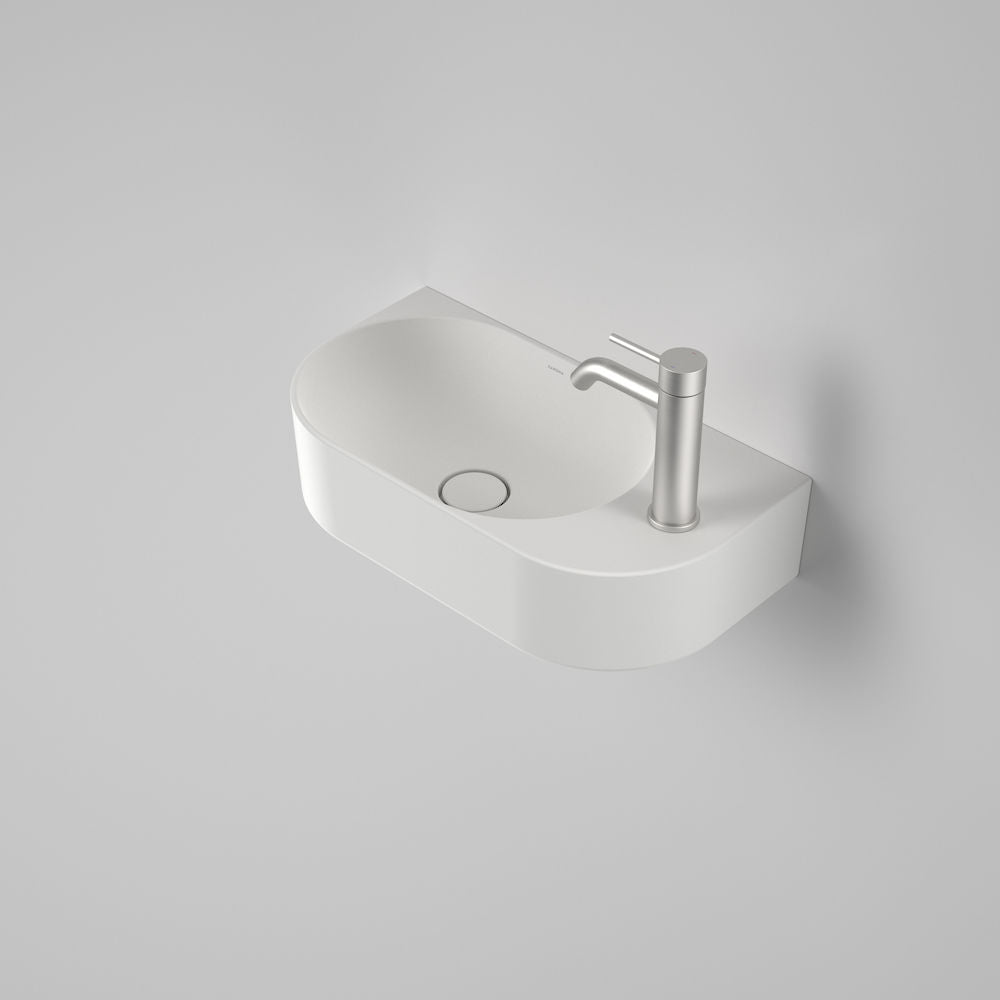 Caroma Liano II Hand Wall Basin - 1 Tap Hole - Matte White - 853010MW