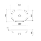 Caroma Liano II 580mm Pill Under/Over Counter Basin - Matte Pink - 852900MP