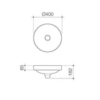 Caroma Liano II 400mm Round Inset Basin - Gloss White - 852400W