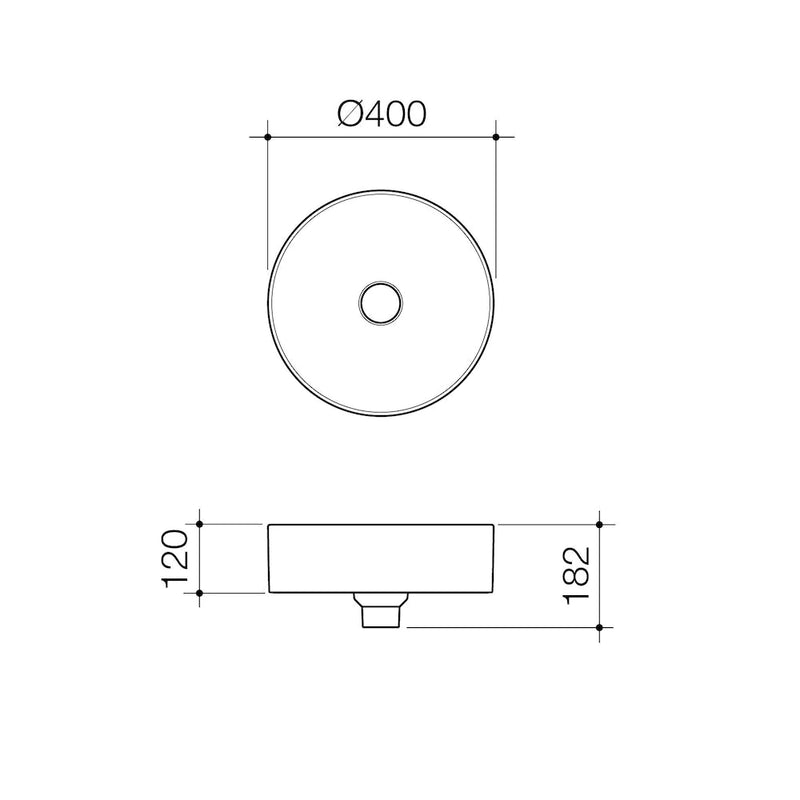 Caroma Liano II 400mm Above Counter Basin - Matte Pink