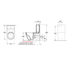  Villeroy & Boch Subway 2.0 DirectFlush BTW Toilet S Trap with Slim Seat Ceramic Plus - Specification
