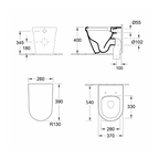 Villeroy & Boch Architectura 2.0 DirectFlush Wall Faced Toilet w/Slim Seat S or P-Trap - 5690R101L4DB