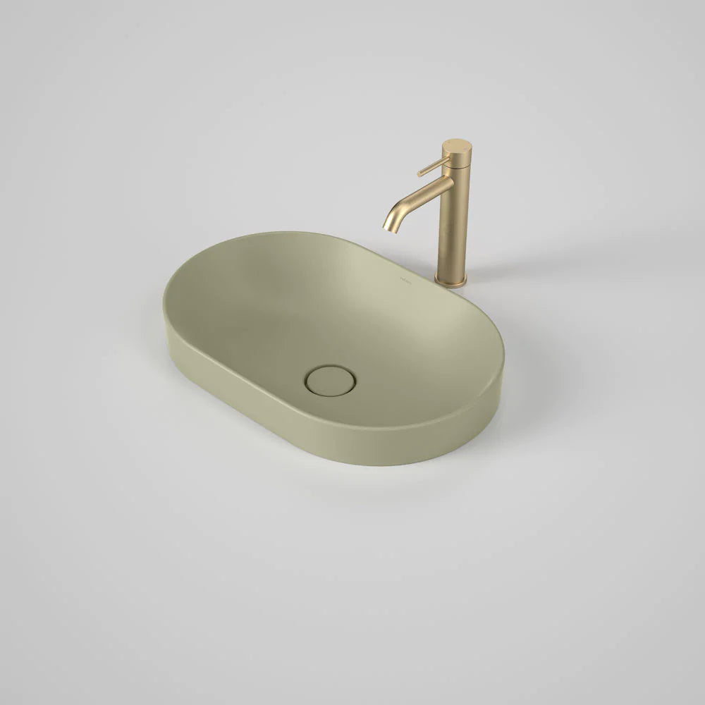 Caroma Liano II 530mm Pill Inset Basin - Matte Green - 852700MG