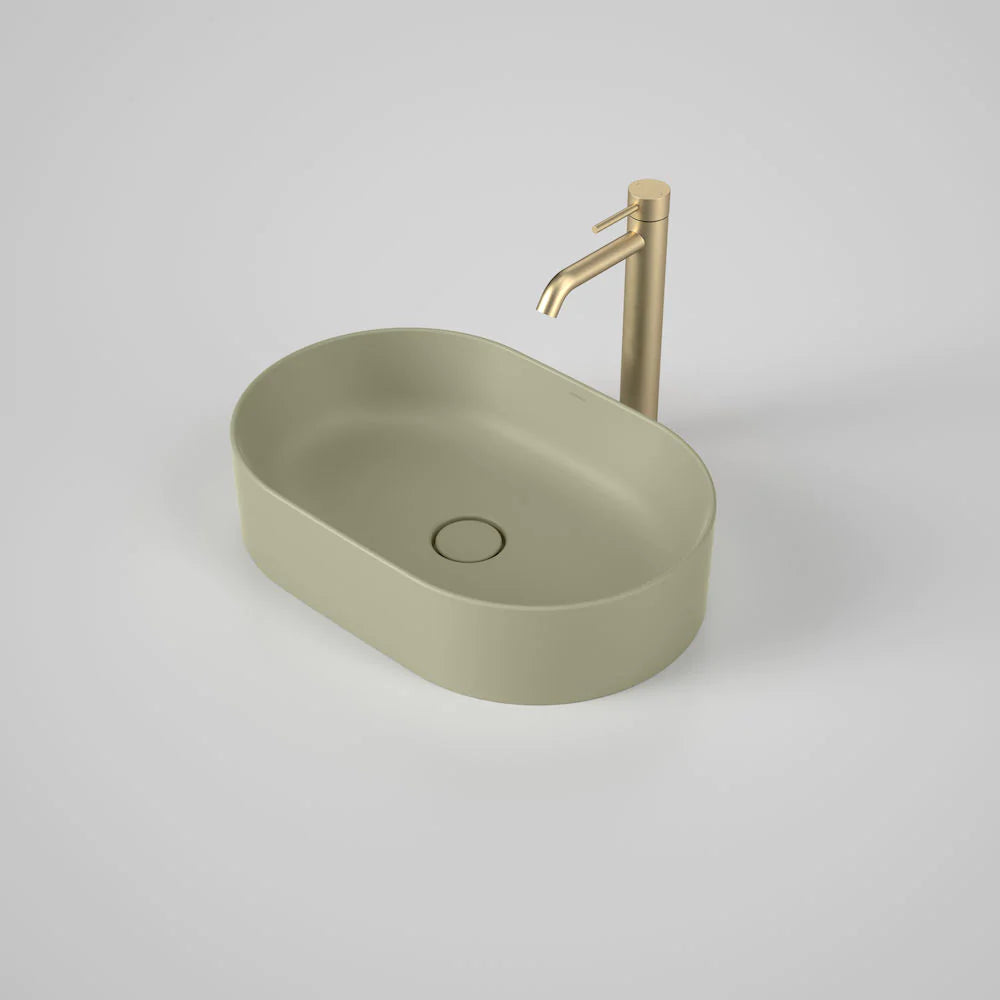 Caroma Liano II 530mm Pill Above Counter Basin - Matte Green - 852800MG