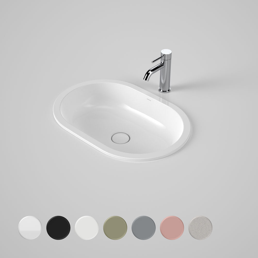 Caroma Liano II 580mm Pill Under/Over Counter Basin - Gloss White - 852900W