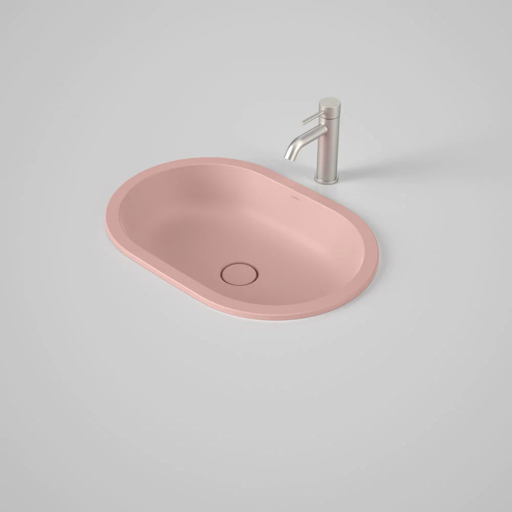 Caroma Liano II 580mm Pill Under/Over Counter Basin - Matte Pink - 852900MP