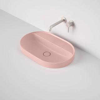 Caroma Liano II 600mm Pill Inset Basin w/Tap Landing - Matte Pink - 853100MP