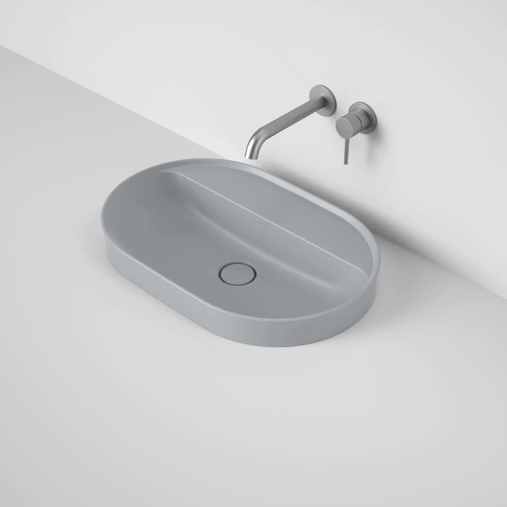 Caroma Liano II 600mm Pill Inset Basin w/Tap Landing - Matte Grey - 853100MGR