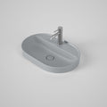 Caroma Liano II 600mm Pill Inset Basin w/Tap Landing - 1 Tap Hole - Matte Grey - 853110MGR