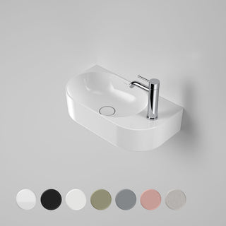 Caroma Liano II Hand Wall Basin - 1 Tap Hole - Gloss White - 853010W