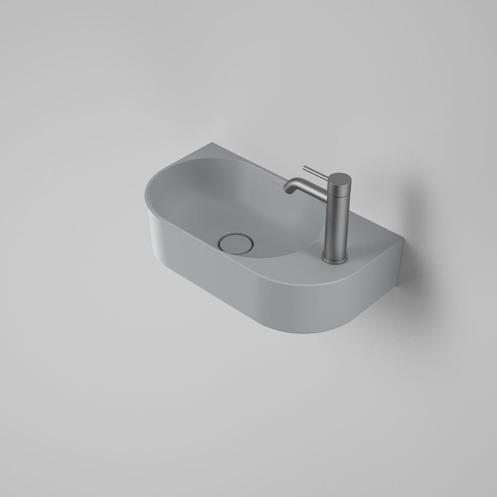 Caroma Liano II Hand Wall Basin - 1 Tap Hole - Matte Grey - 853010MGR