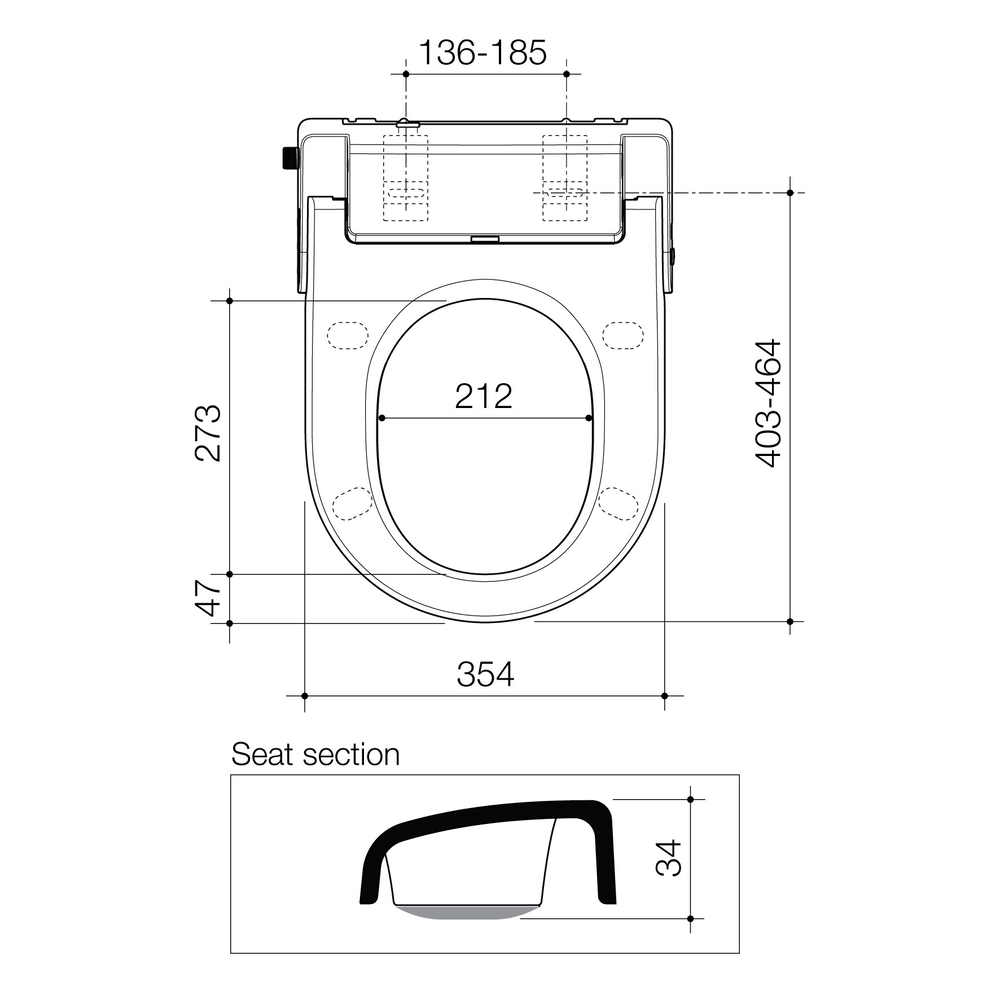 Caroma Livewell Electronic Bidet Seat - 300070W